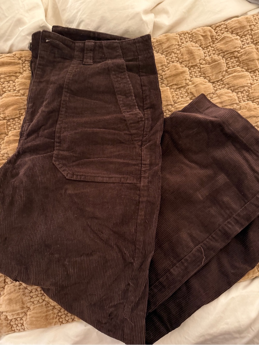 L.L. Bean Dark Brown Corduroy Work Pants